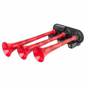 SEGER-86 Em Mehter Korna 24V, Kırmızı Plastik Borulu, 8 Farklı Melodili