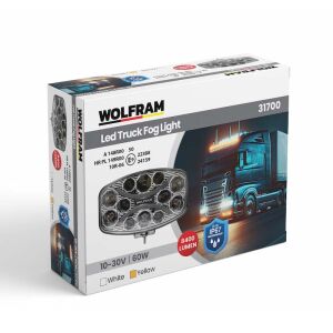 Tır Sis Lambası Dikdörtgen 10/30V 60W 3 Fonksiyonlu Led