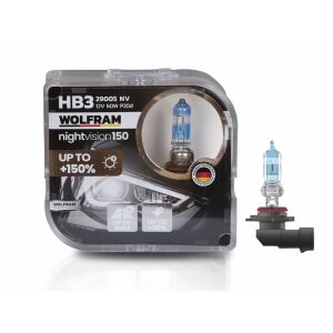 Wolfram 29005NV HB3 Night Vision +%150 Fazla Işık +%20 Beyaz Işık 12V 60W