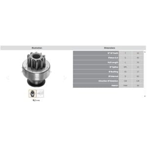Zen 0096 Marş Dişlisi 10 Diş Ford - BMC İnce Freze Zen 0096