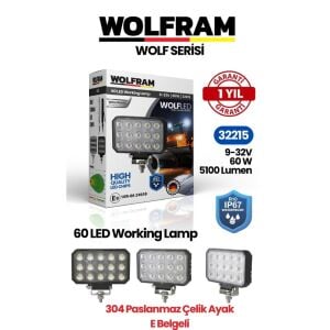 Wolfram 32215 Çalışma Lamba Wolfram Dikdörtgen Large 9-32V