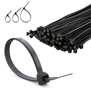 Siyah Plastik Kablo Bağı Plastik Kelepçe 3,6MMX30Cm 100