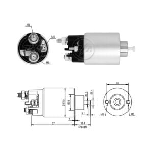 ZM 5993 Marş Otomatiği 12V Citroen C4 - C5 - C8 - Jumpy - Xsara / Fiat Scudo - Peugeot 206 - 307 - 406 - 607 - 806 - 807