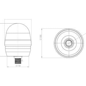 Massey Ferguson Döner Lamba 12V Sarı - 05