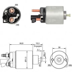 ZM 5995 Marş Otomatiği 12V Buick / Cadillac / GM - Chevrolet / GM - Opel / GM - Pontiac - GM - Saturn / Suzuki