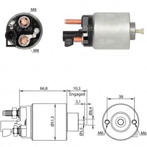 ZM 5995 Marş Otomatiği 12V Buick / Cadillac / GM - Chevrolet / GM - Opel / GM - Pontiac - GM - Saturn / Suzuki