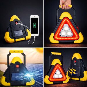 Üçgen İkaz Reflektörü Güneş Enrjili 5 Foksiyonlu