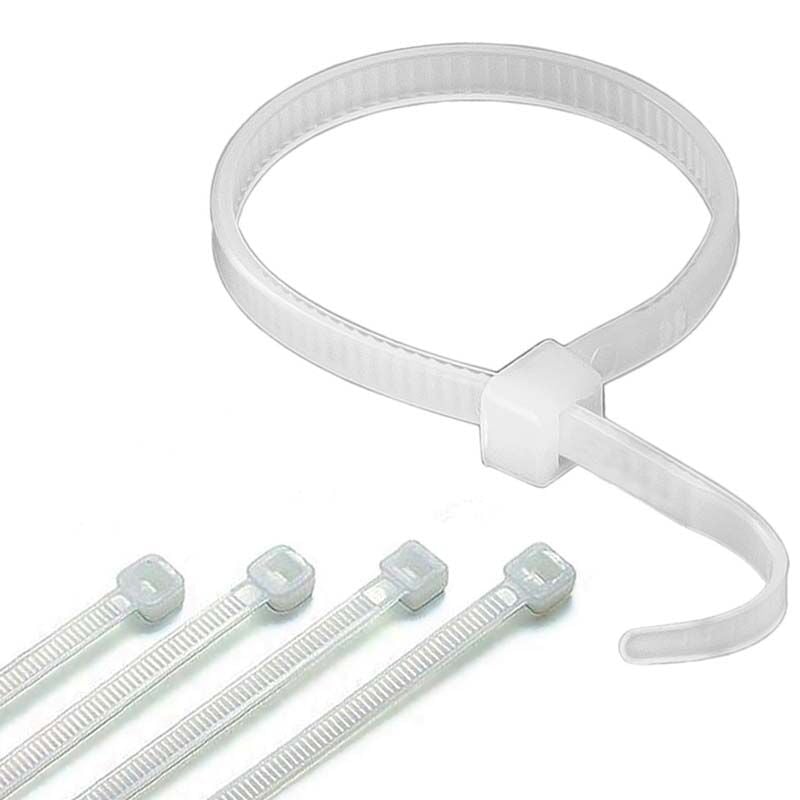 Beyaz Plastik Kablo Bağı Plastik Kelepçe 8MMX30Cm 100