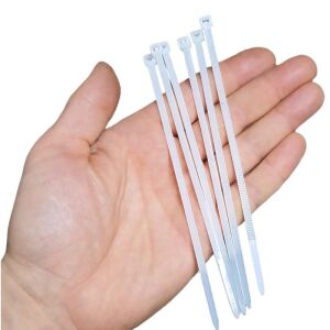 Beyaz Plastik Kablo Bağı Plastik Kelepçe 4,8MMX30Cm 100