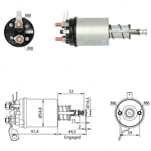 ZM 612 Marş Otomatiği 12V Massey Ferguson Saplamalı (CBS-L804 - OYP-10145 - SS-708)