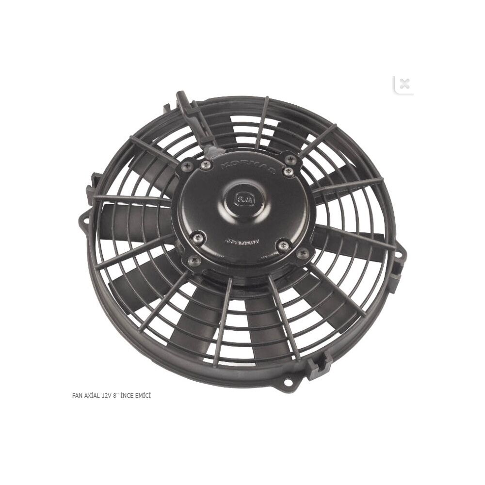 Kormas 5702108120001 12V 8 İnç İnce Emici Aksiyel Fan