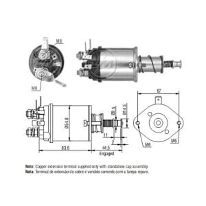 ZM 614 Marş Otomatiği 12V Bedford 35 Ton / TM 30 Kulaklı (CBS-L806 - OYP-10138)