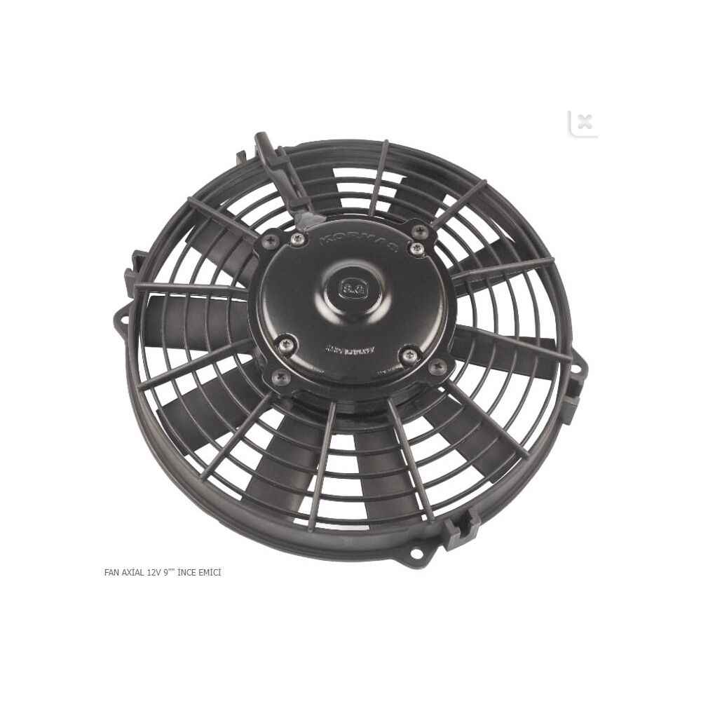 Kormas 5702109120001 12V 9 İnç İnce Emici Aksiyel Fan