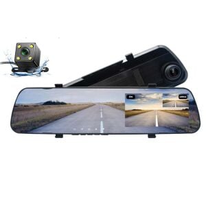 Carub Kamera +Ayna Çift Kamera DVR TFT Geniş 10 MT