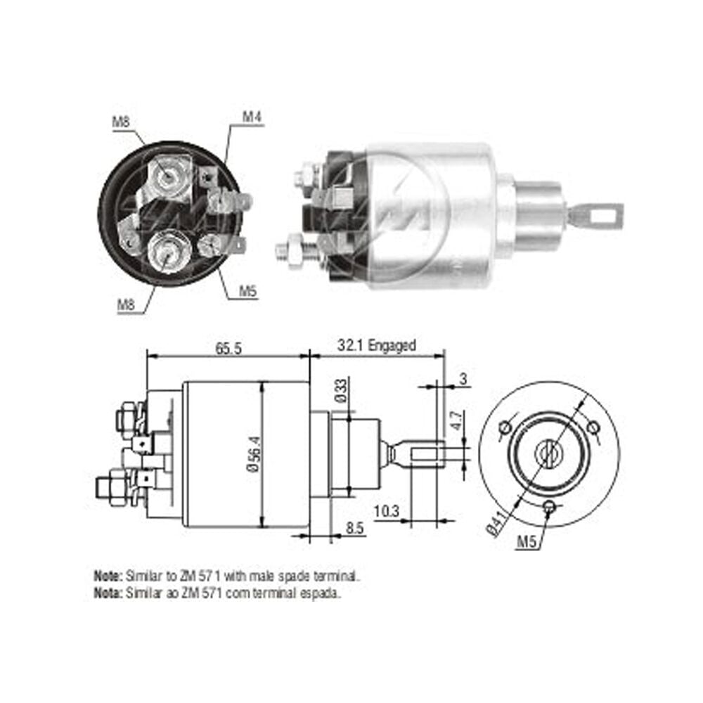 ZM 580 Marş Otomatiği 12V Agrale / Volkswagen / Yanmar