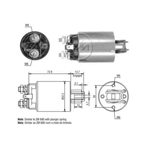 ZM 581 Marş Otomatiği 12V Massey Ferguson Tractor / Nissan 200 - 280 - 510 - 610 - 620 - 710 - Bluebird - Datsun - Laurel