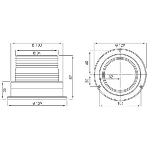 Ledli Döner Lamba Mıklatısılı 12V/24V Sarı - 11