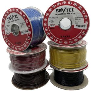 Sevtel Taşıt Kablosu 3 Mm2 Alçak Gerilim Kalaylı 1 Mt - 1300 Kırmızı