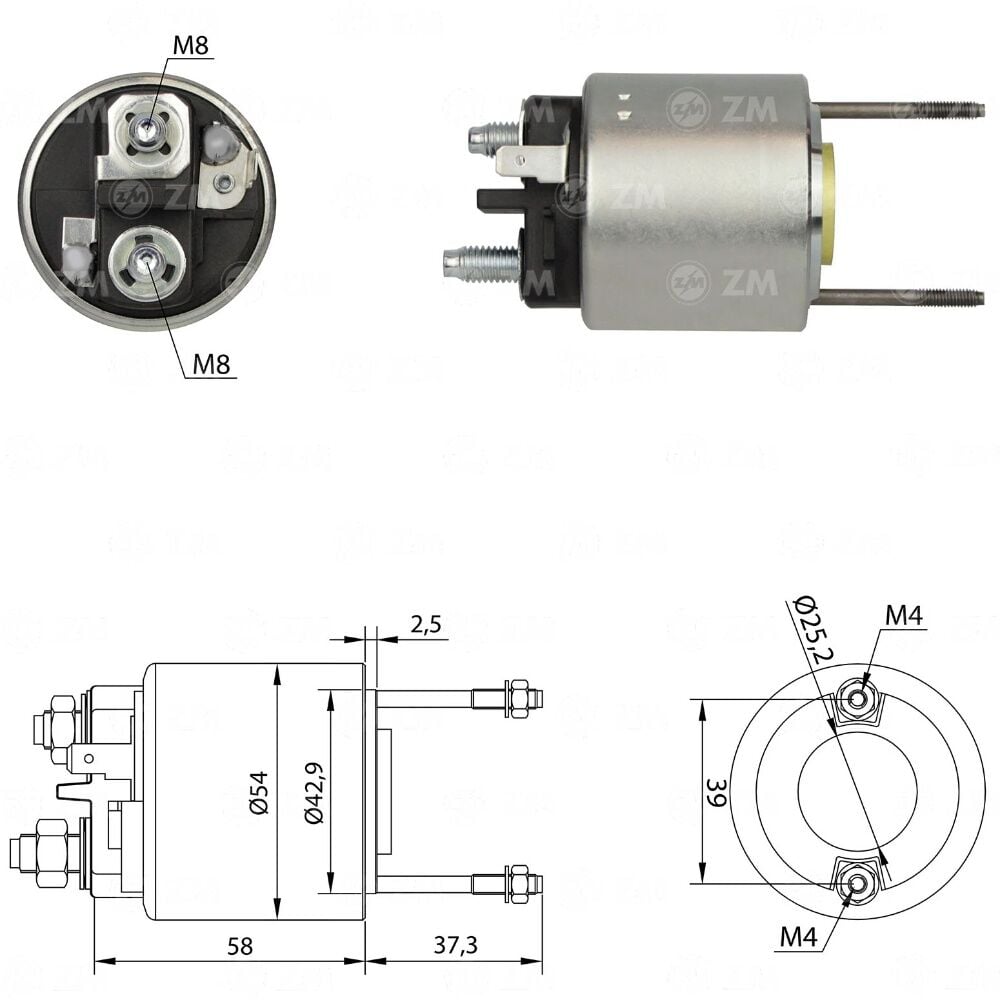 ZM 592 Marş Otomatiği 12V Fişli NE 159/104594
