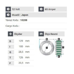 NURSAN 150112 Statör 12V 65A Mitsubishi  L-300 Panel  L-200 Pickup Y.M 98 - 99
