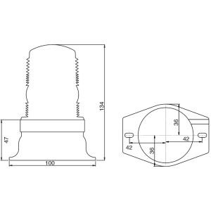 Döner Lamba 12/110 Volt Sarı - 45