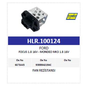 Ford Focus 1.8 16V Mondeo Mk3 1.8 Fan Rezistansı 93BB9A819AC