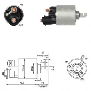 ZM 609 Marş Otomatiği 12V Kısa Piston 31210P0A004