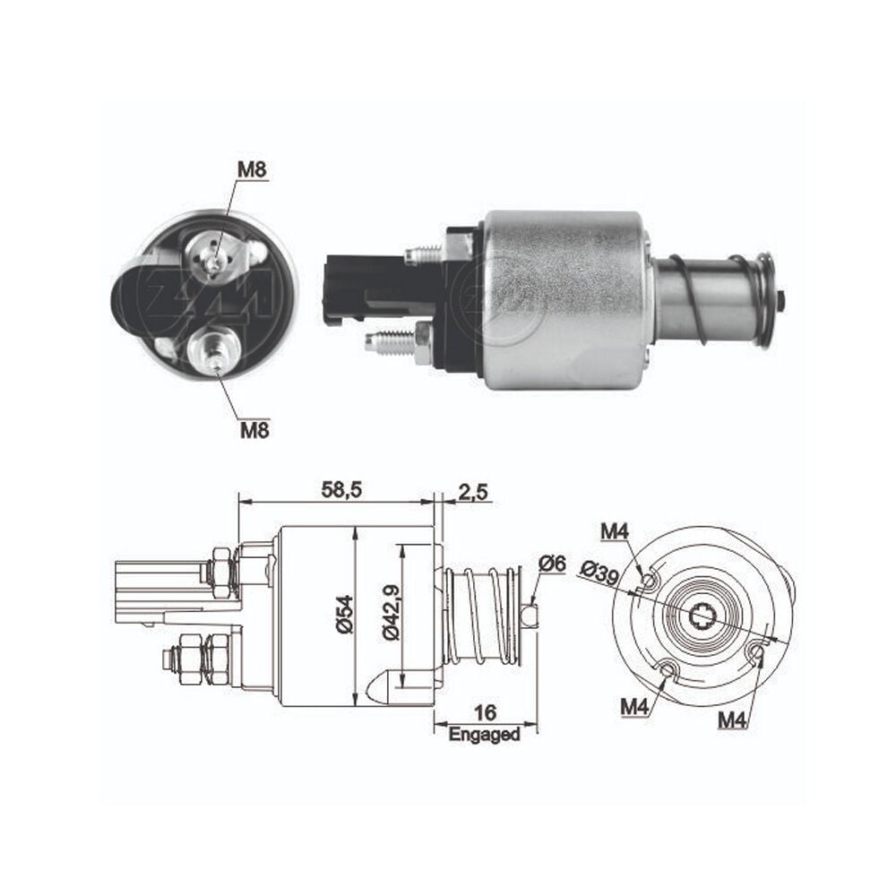 ZM 5498 Marş Otomatiği 12V Audi A4 - A5 - A6 - A7 - A8 - Q5 - Q7 / Bentley Continental / Porsche Cayenne / Volkswagen Touareg