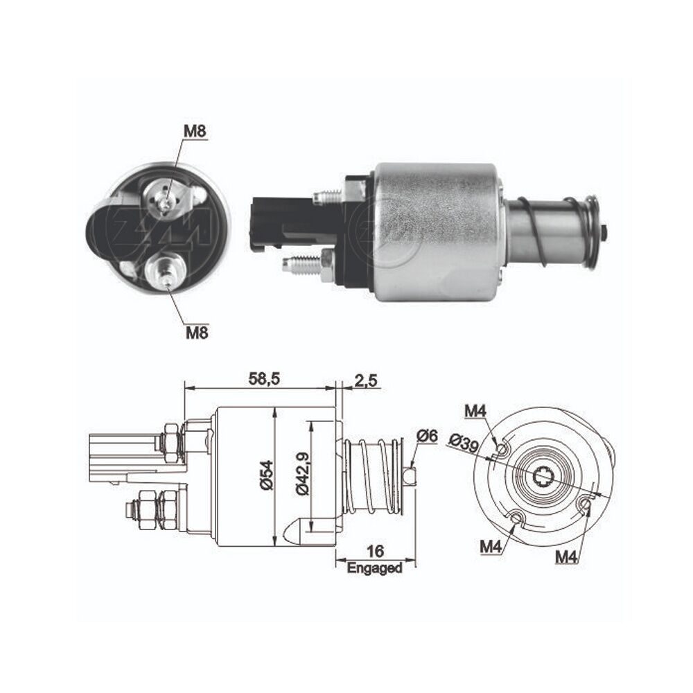 ZM 5498 Marş Otomatiği 12V Audi A4 - A5 - A6 - A7 - A8 - Q5 - Q7 / Bentley Continental / Porsche Cayenne / Volkswagen Touareg