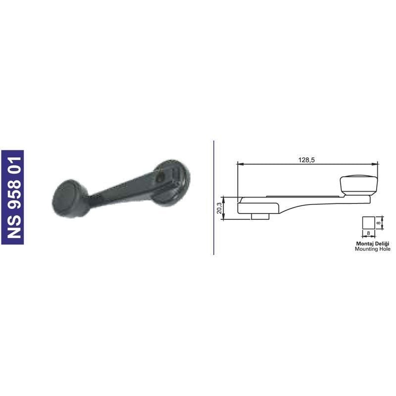Cam Açma Kolu Magırus Minibüs- Ford Transıt (1982-1991) - NS95801