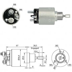 ZM 775 Marş Otomatiği 12V Civatalı Volkswagen Golf - Jetta - Passat - Transporter / Audi 80 - 100 0331303100