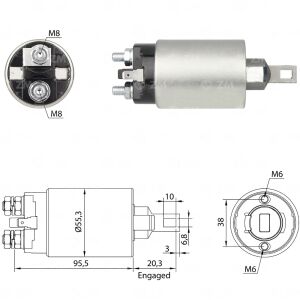 ZM 893 Marş Otomatiği 12V Mitsubishi Lancer - Galant - Colt - Pajero / Hyundai H100 - H1 M372X00471 - MD607634