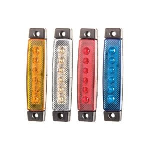 Parmak Lamba 6 Led’li 12V/24V Kırmızı - 52-K