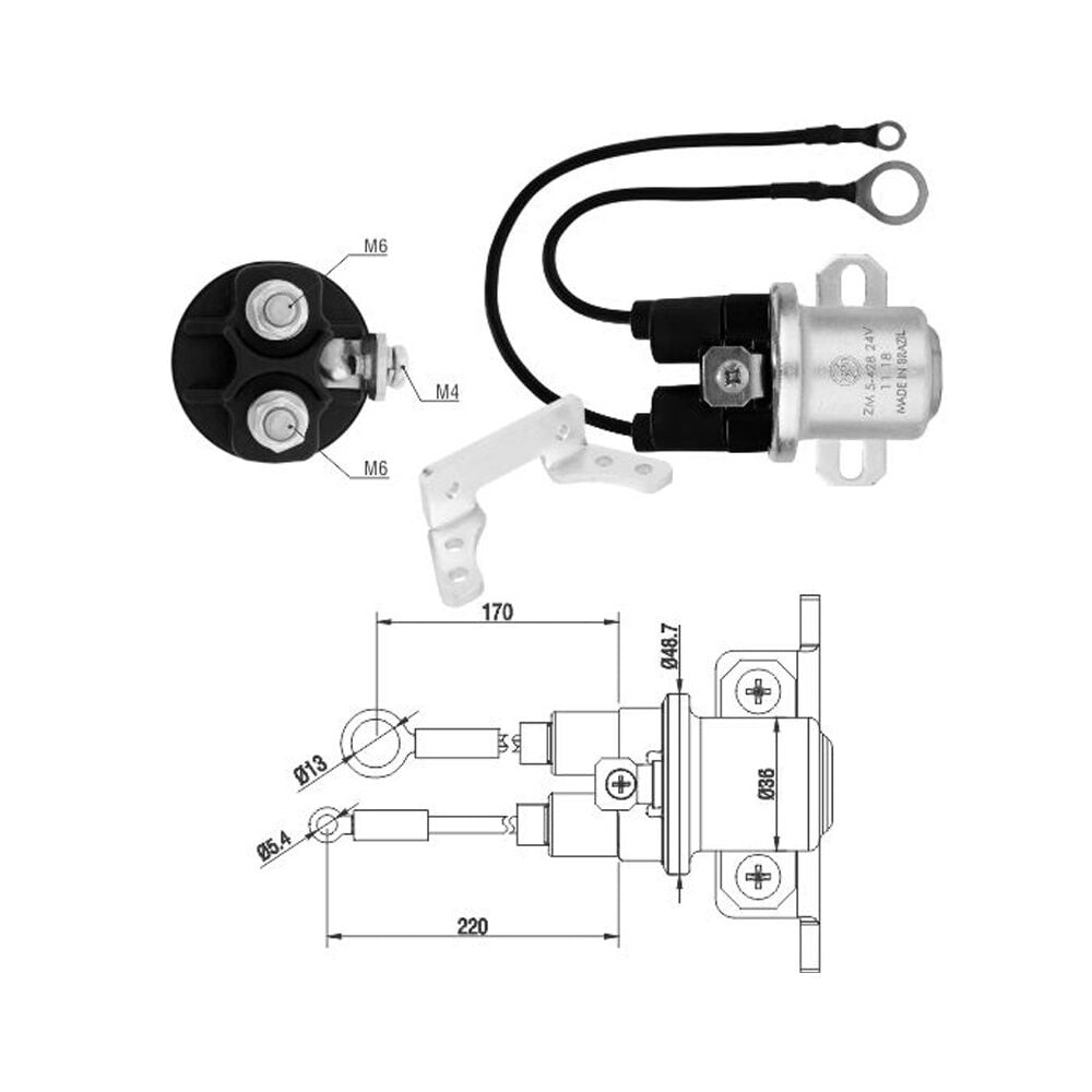 ZM 5428 Marş Otomatiği 24V Delco Remy 37MT - 41MT Mercedes-Benz 1632 - 1634 - 1938 - 1944 - 2638 L - LS - LK