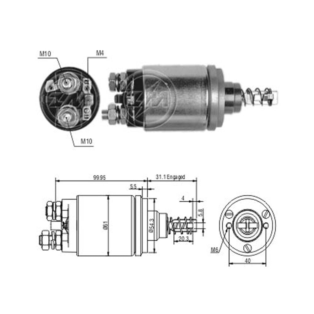 ZM 542 Marş Otomatiği 12V Deutz D8005 - D9005 - M90D 7L KHD Traktör