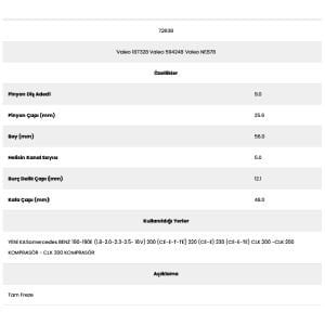 Form Metal 72638 Mercedes Y.K. 5 Kanal 9 Diş 187328 Marş Dişlisi