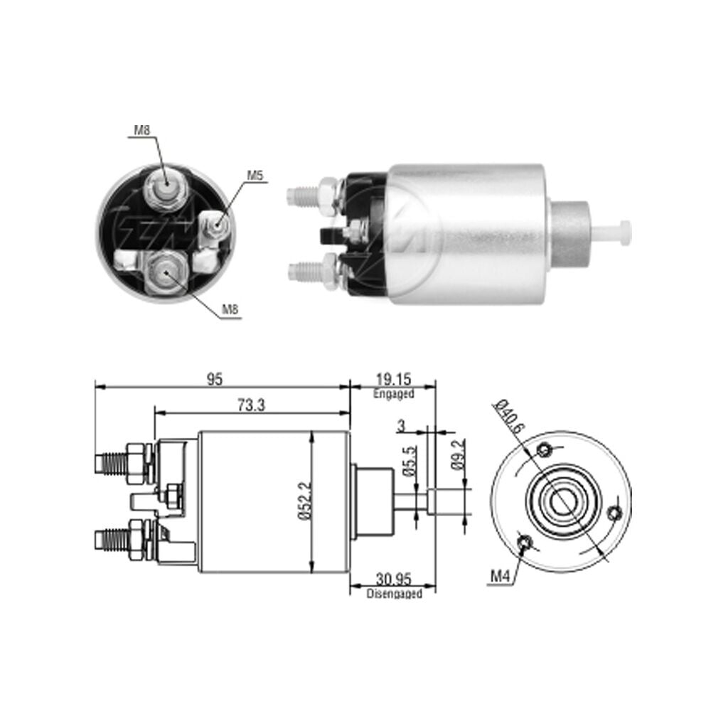 ZM 8860 Marş Otomatiği 12V Chevrolet - GMC - Buick - Cadillac - Pontiac 10512424