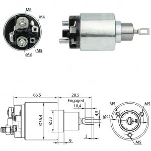 ZM 571 Marş Otomatiği 12V 2 Civatalı Bosch Tip Volkswagen Golf - Jetta - Passat - Transporter / Ford Transit - Granada - Taunus / Mercedes-Benz 190 - 200 - 230