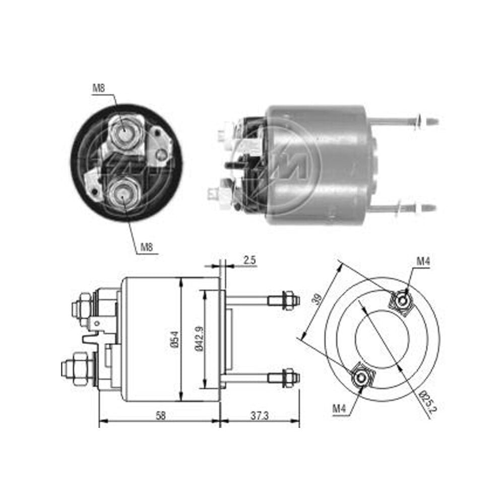 ZM 594 Marş Otomatiği 12V Valeo Tip Renault Clio I - Express - R9 - R11 - R19 - R21 Eski Model