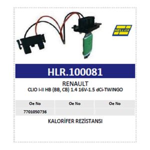 Kalorifer Rezistansı Renault Clıo I-Iı Hb (Bb, Cb)
