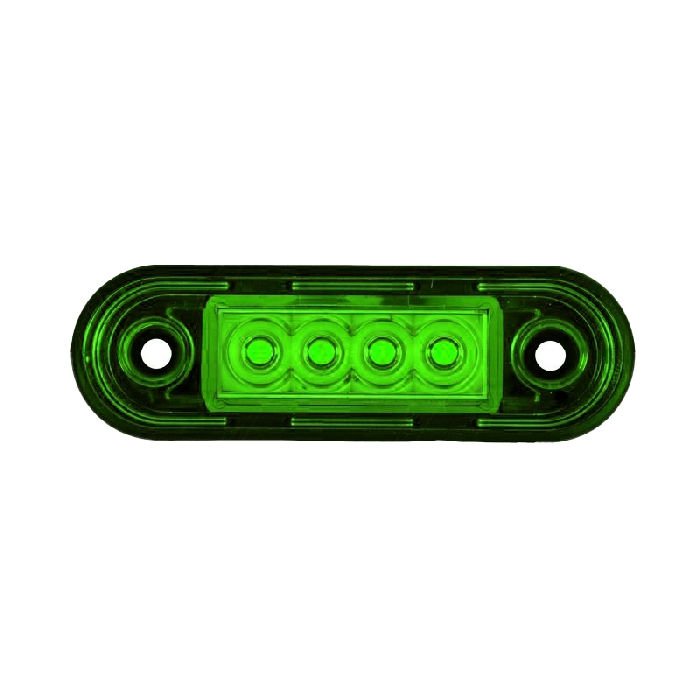 Parmak Lamba 4 Led'Li 83Mm 12V-24V Yeşil - FR0170-G
