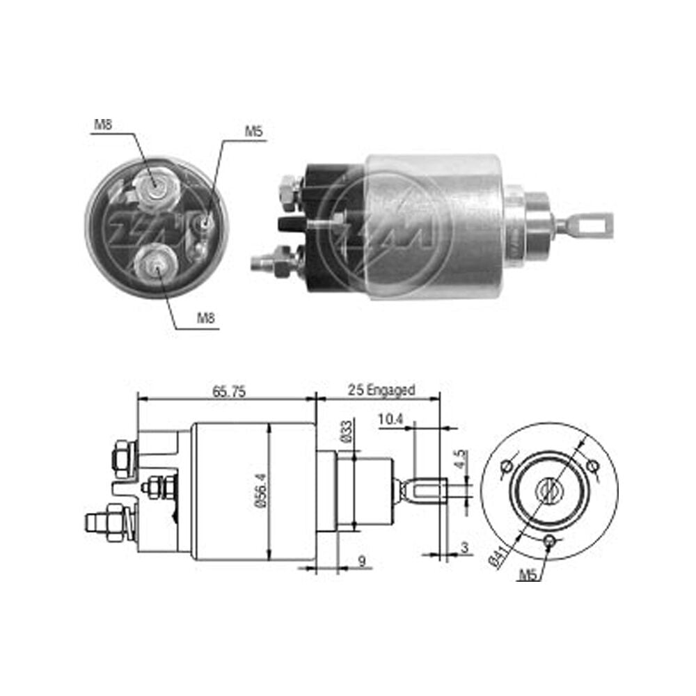 ZM 679 Marş Otomatiği 12V Bosch Tip Citroen C3 - Berlingo / Peugeot 106 - 206 - 306 - Partner Benzinli