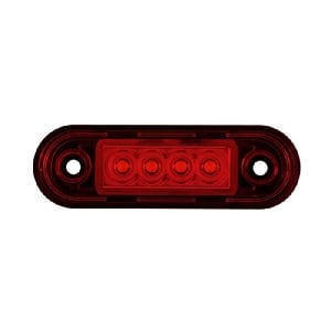 Parmak Lamba 4 Led'Li 83Mm 12V-24V Kırmızı - FR0170-R