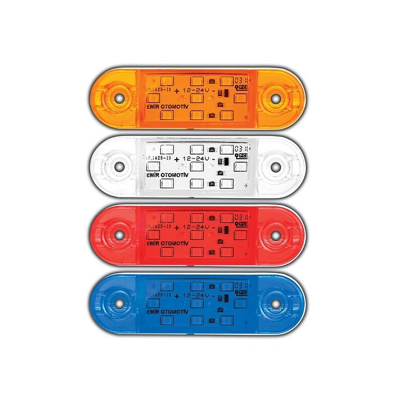 Parmak Lamba 9 Ledli Basamak Tip 12V/24 Mavi - 58-M