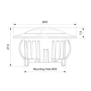 Sanel Power Spot Led Lamba 12-24V1W Beyaz SSPZ100W