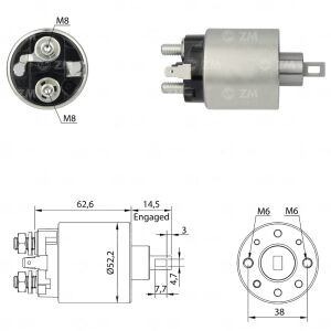 ZM 710 Marş Otomatiği 12V Hitachi Tip Nissan Micra - Sunny - Bluebird - Primera / Subaru Justy - Leone