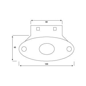 Oval tip Ledli Yan Sinyal Lambası Kırmızı - 59-K