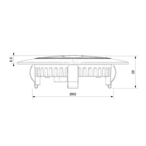 Sanel 12V/24V Power Spot Led Zamak 60 Derece Butonsuz 3000K SSPZ600D