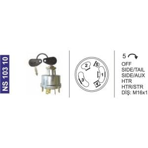 Kontak Anahtarı Fişek Ve Çivi Anahtarlı Ford Traktör-New Holland 50717016 - NS10310
