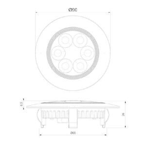 Sanel Power 12-24V3W Spot Led Dekoratif Lamba Butonlu SSPZ600WB
